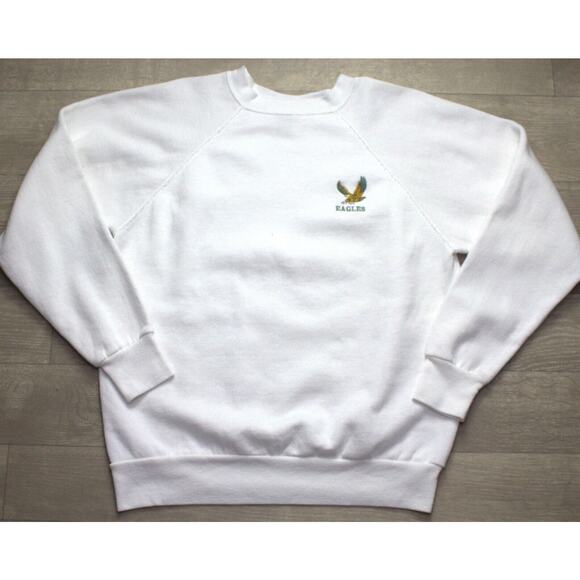 VTG Tultex Maximum Sweats Sweatshirt Men's Size Medium Eagles Embroidered - Picture 2 of 4